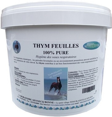 Thym feuilles . toux chevaux